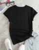 New Size XXL Pocket Cat Print Women&rsquo;s Short Sleeve Round Neck Pocket Cute Pocket Cat Pattern Sweat Absorbent, Breathable 92% Polyester 8% Elastane Machine Wash stock photos added - 4