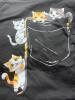 New Size XXL Pocket Cat Print Women&rsquo;s Short Sleeve Round Neck Pocket Cute Pocket Cat Pattern Sweat Absorbent, Breathable 92% Polyester 8% Elastane Machine Wash stock photos added - 6