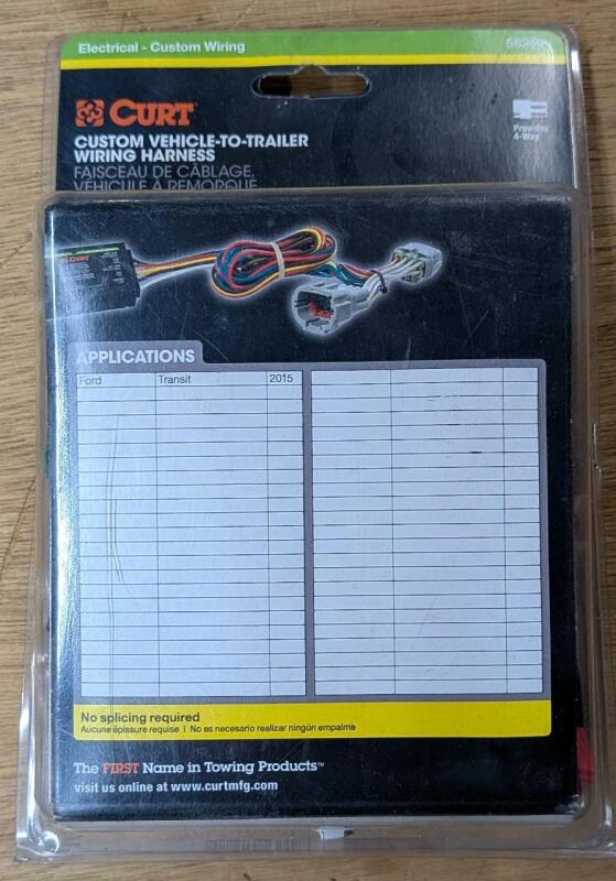 New Curt Cutom Vehicle to Trailer Wiring Harness. #56249 Ford Transit- 2015.