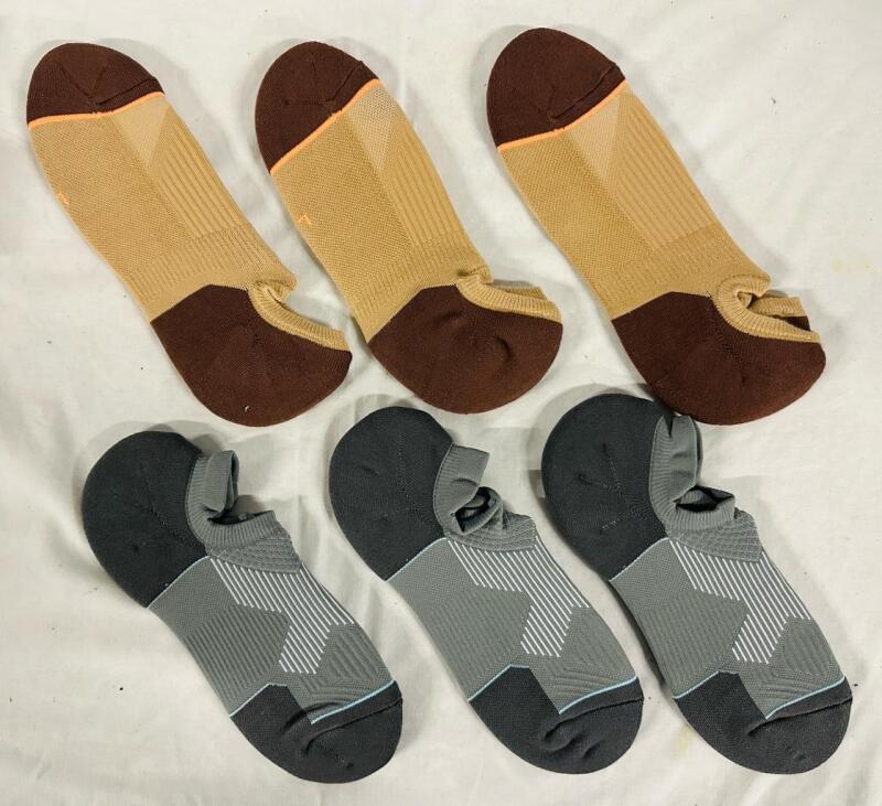 6 New Pairs Size Med + Lg Brisira Ankle Socks, Includes 3 Size Medium and 3 Size Large - See Photos