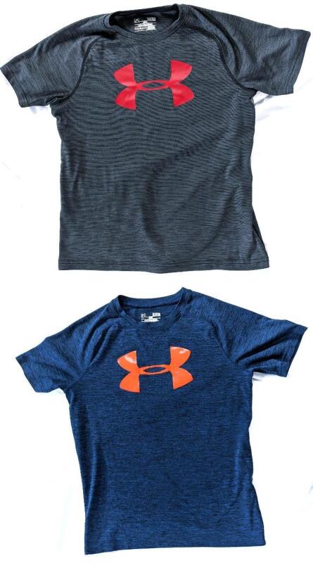 2&times; Size YOUTH Large UNDER ARMOR HeatGear Loose Graphic Tees