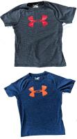2&times; Size YOUTH Large UNDER ARMOR HeatGear Loose Graphic Tees