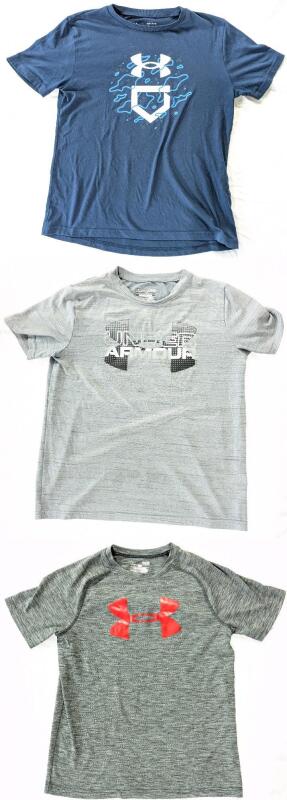 3&times; Size YOUTH Large UNDER ARMOR Loose Graphic Tees