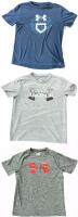 3&times; Size YOUTH Large UNDER ARMOR Loose Graphic Tees