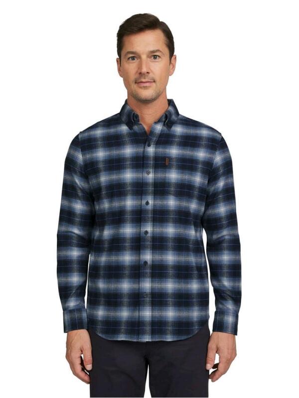 New sz Small Men's Chaps Comfort Stretch Flannel Shirt