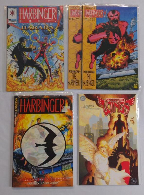 Supergirl Wings Elseworld trade paperback, Harbinger Files #1, #2, #2 including Harbinger Children of the Eighth Day tade paperback