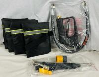 6 New Pressure Washer Components, Includes Ufixed Hose (27&rdquo;), Simoniz Spray Handle, Nozzles, Connectors, and More, Plus 4 Outdoor Faucet Covers