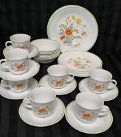37 Vintage Corelle Dishes with Floral Pattern