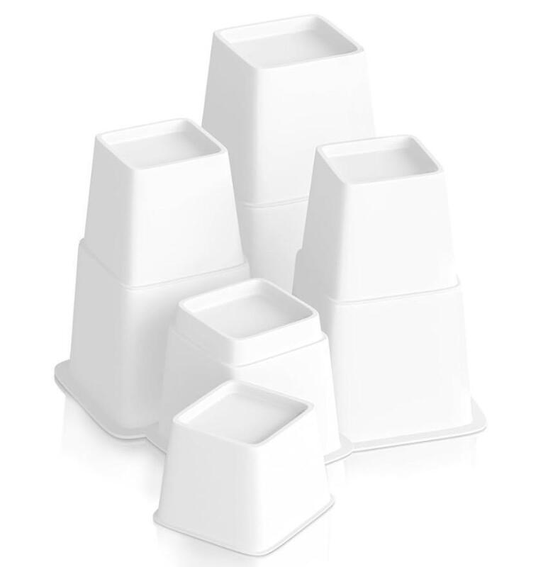 8 New Adjustable Furniture Risers; See Photos for Measurements