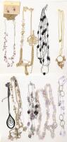 10 Assorted Vintage to Modern Necklaces + 1 Set of Earrings for Pierced Ears, Most Around 20" Long