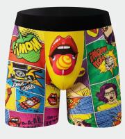New Colorful Size XXL Super Soft & Breathable Men's Printed Boxer Shorts Elastic Sports Shorts for Daily Casual Wear, Lounge, Gym | 95% Polyester 5% Spandex Machine Wash