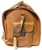 Large Vintage Travel Bag, 19" &times; 11.75" &times; 13", No Odor, Without Key, Would Benefit From Being Oiled / Treated - 3