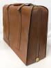 Large Vintage Mid Century Modern Leather Suitcase, 24" &times; 9" &times; 18.75", Locks Do Not Set Easily, Wear On Inside, No Odor, Without Key - 6