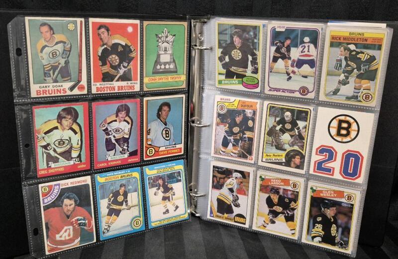 1969-2024 Boston Bruins NHL Hockey Cards 200+ Cards in Binder