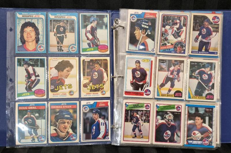1979-2024 Winnipeg Jets NHL Hockey Cards 200+ Cards in Binder