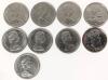 1968-1974 + 2002 Canadian 50 Cent Coins, Lot of 9 Coins - 2