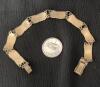 1940's Siam Sterling Link Panel Neillo Bracelet with Black Enamel - Dancing Mekhala Goddess Of Lightning 6.4" long - 3