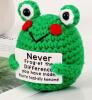 Two Positive Energy Handmade Crochet Friends Frog &lsquo;&rsquo; Never Frog-et the Difference You Have Made / You&rsquo;re Toad-ally Awesome/ Positive Sloth &lsquo;&rsquo; it doesn&rsquo;t matter how slow you go, as long as you Don&rsquo;t Stop&rsquo;&rsquo; approximately 3.15&rsquo;&rsquo; high - 4
