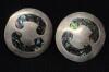 Beautiful Signed Taxco Mexico 925 w/ Abalone Inlay Screw Back Earrings 1" diameter