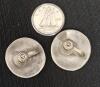 Beautiful Signed Taxco Mexico 925 w/ Abalone Inlay Screw Back Earrings 1" diameter - 2