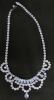 STUNNING Vintage Signed Weiss Skyblue Rhinestone Necklace 15.5" Long - 2