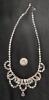 STUNNING Vintage Signed Weiss Skyblue Rhinestone Necklace 15.5" Long - 4