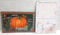 2 New Metal Signs | Pumpkin Patch