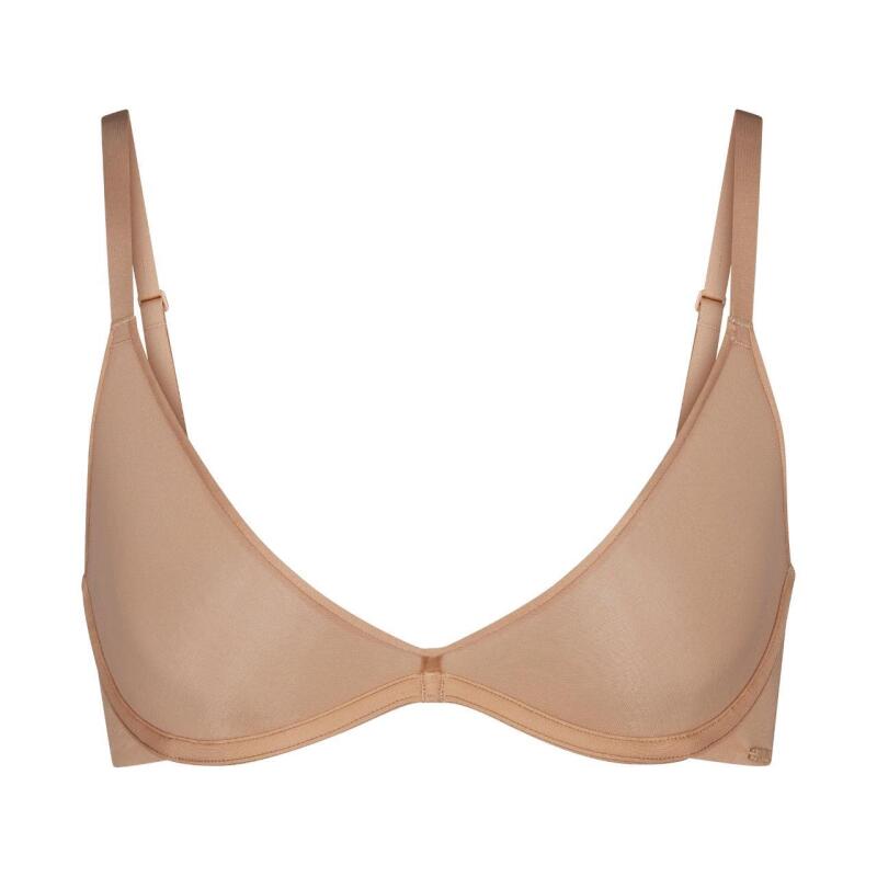 New Size 32D Women's SKIMS Weightless Scoop Bra in Clay, BR-UWR-1982, Retails Over $50!