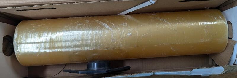 Partial roll.if Wrapx All Purpose Plastic Food Wrap. 18" Wide. Up to 2000' long.