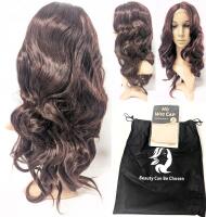 New 24" Long Wavy Auburn Wavy Synthetic Wig With 2pc Wig Cap & Storage Bag