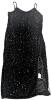 New Size 0XL Women's Lined Sequined Sleeveless Mini Dress, With Slit At Side & Zipper At Back