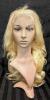 New 26" Long Synthetic Wavy Blond Hair Full Lace Wig - 2