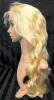 New 26" Long Synthetic Wavy Blond Hair Full Lace Wig - 3