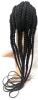 New 30" Long Lace Front 6-Braid Wig With Braid Beads, Wig Cap & 3D Wispy False Eyelashes (Unable to Determine if Human Hair Or Artificial) - 4