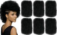 6 New 14" Bundles of Kinky, Textured Hair For Braiding, Hair Extensions, Crafting + (Unable to Determine If Human Or Artificial) & Hook Tool