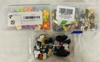 3 New Sets for Jewelry Making and Decoration; Includes 240Pc Jewelry Crimp Fasteners, 15Pc Flower Shoe Charms, and 20Pc Cat Shoe Charms