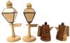 11 Pairs Vintage Wooden Salt & Pepper Shakers, Up To 5.5" Tall, Not All Stoppers Present - 4