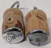 11 Pairs Vintage Wooden Salt & Pepper Shakers, Up To 5.5" Tall, Not All Stoppers Present - 6