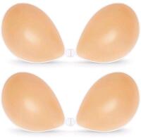 New Size D Cup Women's Adhesive Bra Sticky, Strapless Backless, Invisible Push up Silicone Bras