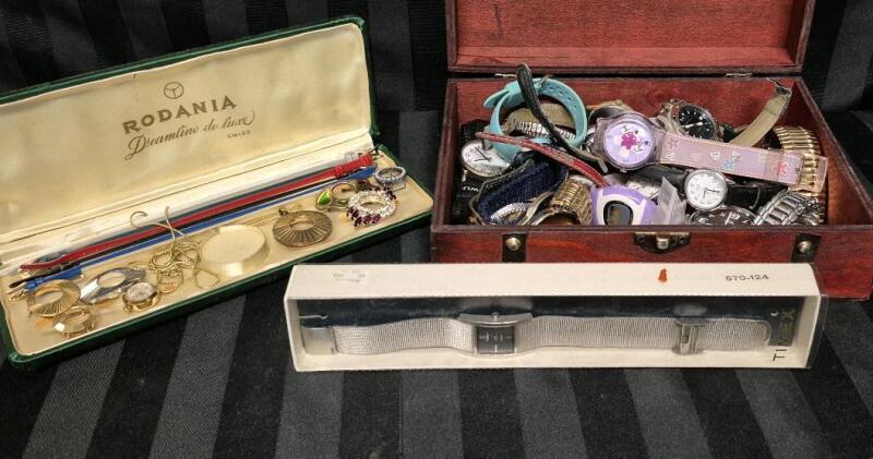 Large Watches Lot For Parts or Repairs - Elgin, Timex, Eddie Bauer +