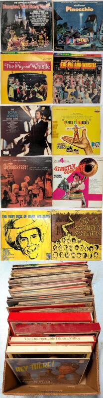 50+ Assorted Vintage Records: Disney, Country, Oktoberfest, Honky Tonk +