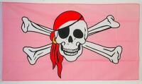 2 New AZ FLAG Pink Skull with Bandana Flags, 90x60cm