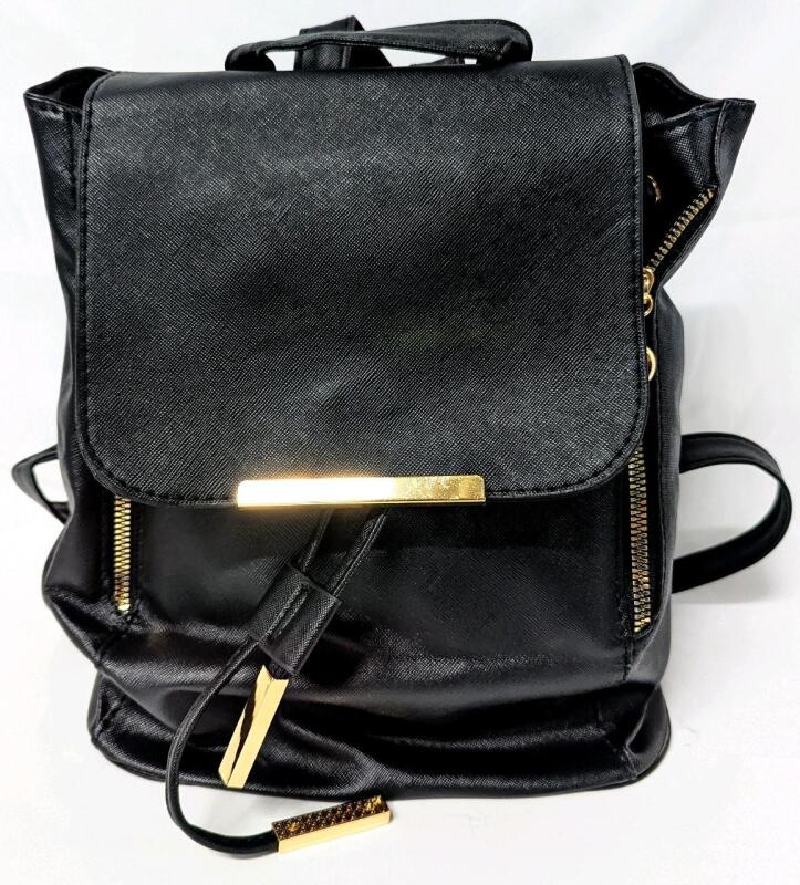 New Bucket Backpack Faux Leather, 9.75" &times; 6.75" &times; 9.75" Tall