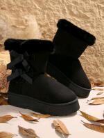 New Size 41 Women's Platform Super Fuzzy Winter Boots With Velcro Side Access