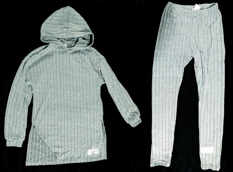 New Size 11-12Y Girls Suoer Soft Ribbed Hooded Top & Leggings Set