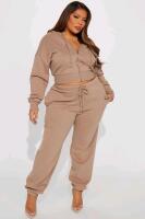 New Size 1X Women's FASHION NOVA Brianna Jogger Pant Set, Retails $64