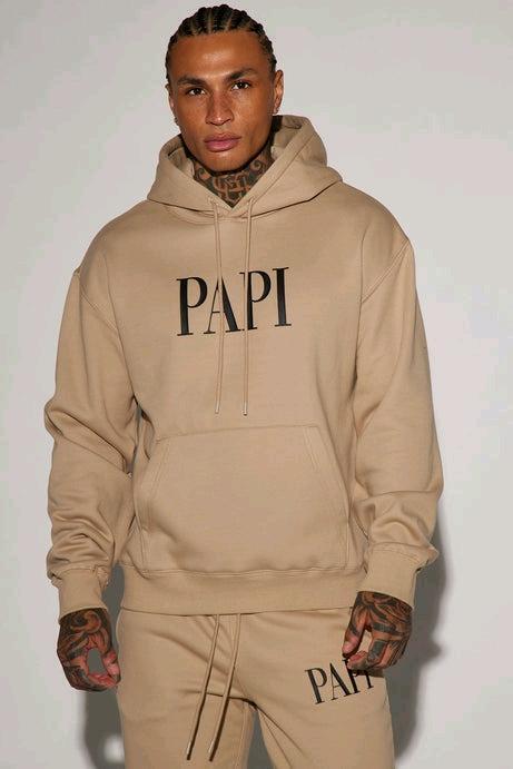 New Size XL NOVA MEN Family Goals Papi Hoodie, Taupe, Retails $57