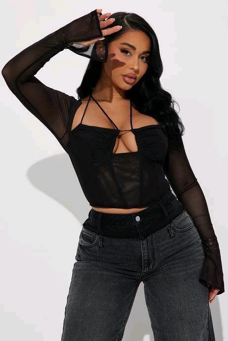 New Size XL Women's FASHION NOVA Melanie Lace Corset Top