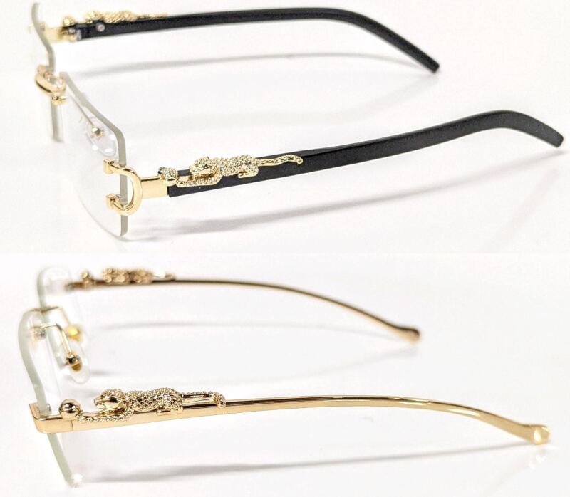 2 New Pairs Retro Rimless Fashion Glasses With Leopards! One Size Fits Most