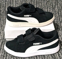 PUMA Kids Smash V2 SD Sneakers: Black (Size 11C)